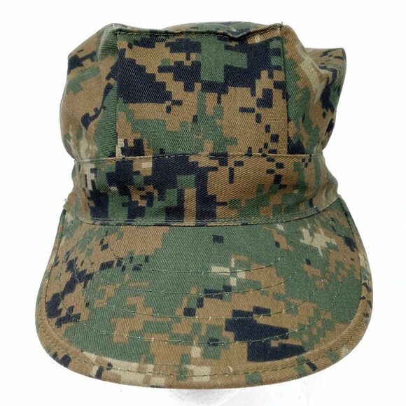 Vintage Military Cap Utility M.C. 1988 Made in USA Camo Hat - Men's Size Small - Picture 2 of 7